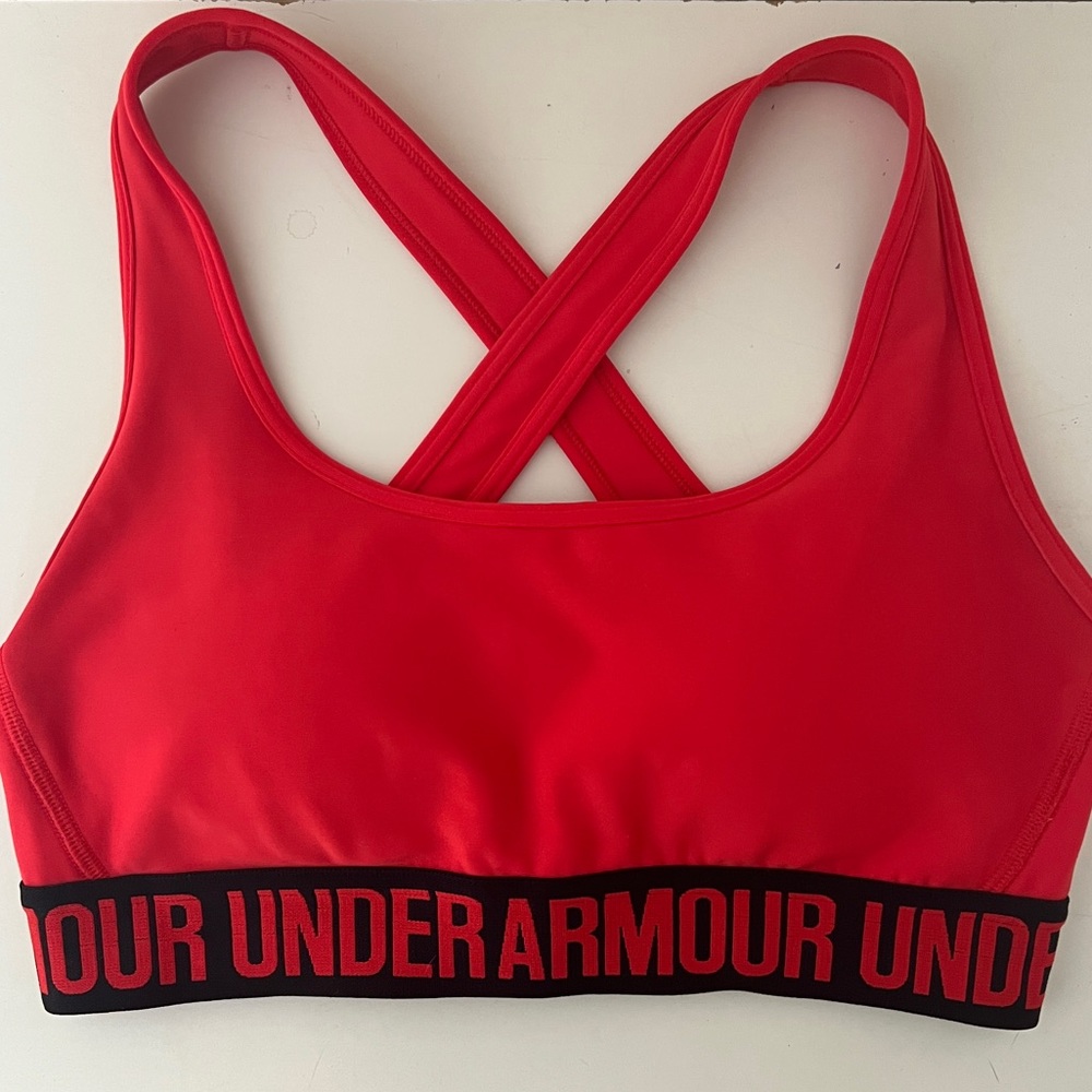 Red Under Armour Red Sports Bra